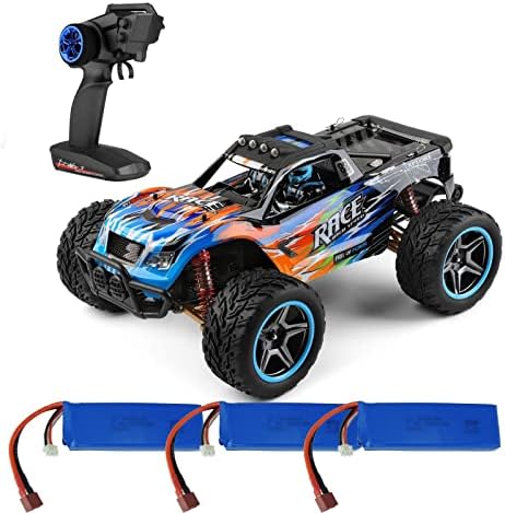 UJIKHSD со голема брзина RC автомобил, 1:10 скала 3660 без четкички мотор RC Monster Truck, Racing Hobby Car за возрасни, 55kmH, 4WD Сите теренски