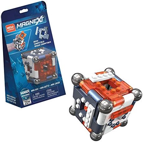 Мега Конструкс Магнекст Маг-кутија Конструкција сет со магнети, магнетни згради играчки за деца 20 парчиња