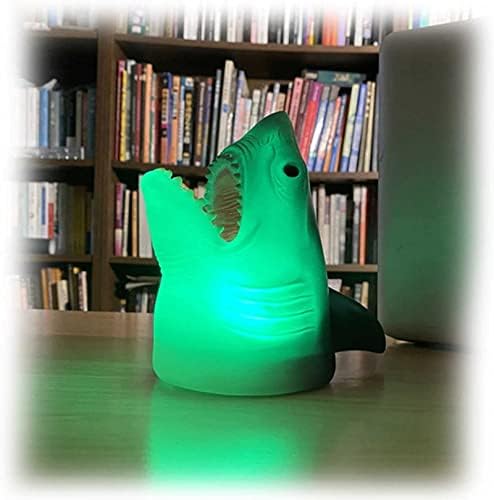 Deiovr ноќна светлина ајкула ноќна светлина за деца, 7 LED бои кои се менуваат, контрола на допрена расадник за ноќна ламба, роденденски