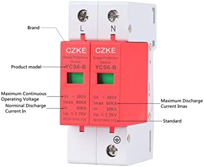 KDEGK YCS6-B AC SPD 385V 2P Surge Заштитен уред за заштита на куќи за заштита на заштитен уреди за заштита на низок напон