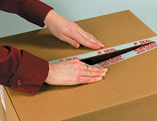 Логика на лента за снабдување со врвни пакувања® претходно печатена лента за запечатување на картон, список со случаи затворен “, 2,2 мил, 2 x 110 години. Црвено/бело