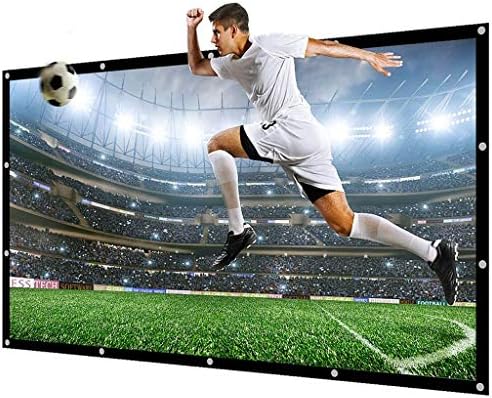 WSSBK Projector Screen Protable Pantalla Proyector 60 100 120 инчи 16: 9, филмски екран за домашно кино театар