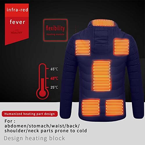 Мажи жени загревање јакна загреана палто 8 област за греење USB јакни за полнење на отворено топла загреана облека за возење скијање
