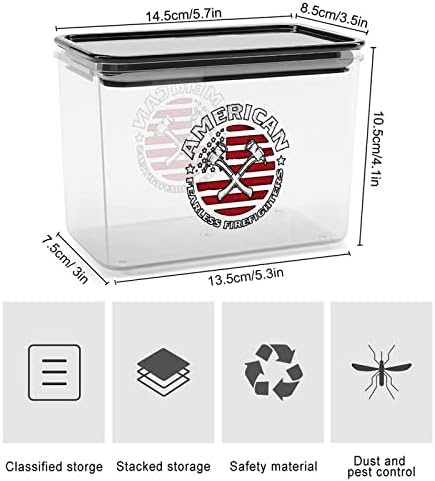 Американски Бестрашен Пожарникар Пластична Кутија За Складирање Контејнери За Складирање Храна Со Капаци Тегла Со Ориз Запечатена Кофа За Организација На Кујнат?