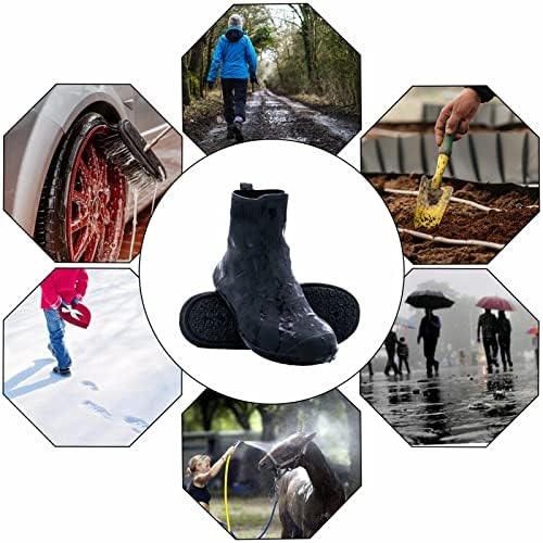 Водоотпорни чевли на Дараек, капаци за чевли за еднократна употреба за дожд, нечистотија за издржливи чевли за мажи и жени, црна).