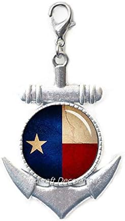 Рачна изработка украси Тексас Државно Знаме Сидро Патент Повлечете, Знаме На Тексас, Персонализирана Сидро Патент Повлечете, Сидро