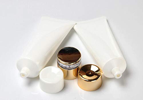 Snadulor 20 парчиња 100ml/3.4oz Празни пластични бели козметички цевки за стискање за полнење на шампон за чистење на лицето за