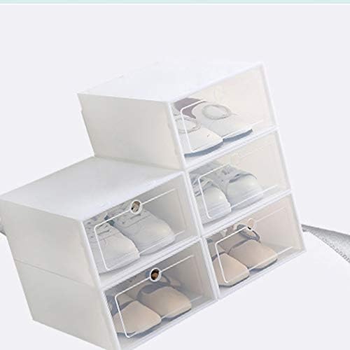 Кутии за организатор на чевли Toyvian 24 парчиња пластични чевли кутии транспарентни стабилни чевли кутии за чување чевли за чевли садови