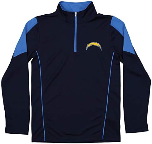 OuterStuff NFL млади момчиња перформанси 1/4 ZIP Pullover со долг ракав, големи полначи во Лос Анџелес