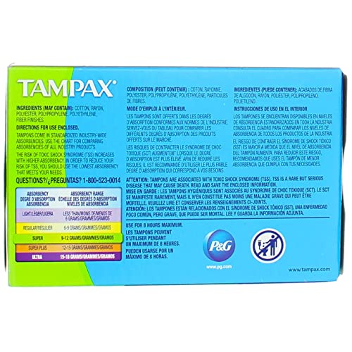 Супер тампони за исцрпување на Tampax - 10 CT, пакет од 3