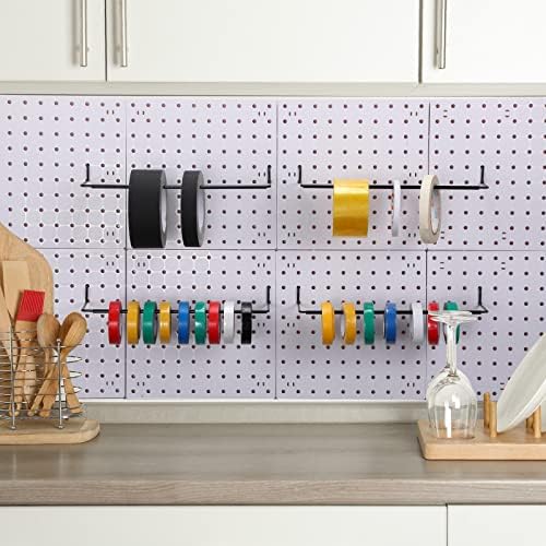 8 држачи за хартија за хартија за парчиња за Pegboard Extendable Peg Board Organizer Accorives Pegboard Harder Praighter Pegboard