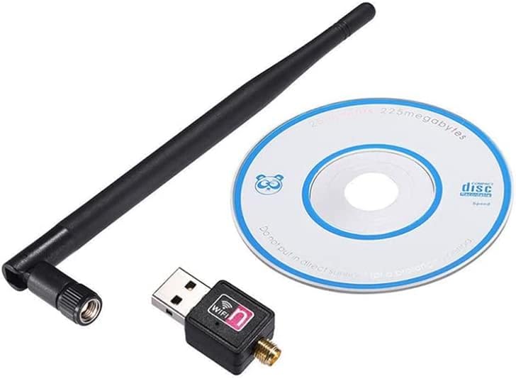 WiFi WLAN Stick Adapter 150Mbit 2DBI безжичен USB WiFi мрежен адаптер dongle антена за Windows Vista/XP/2000/7/8/10, Linux, Mac OS