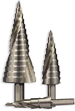 Битс на чекори за дупчење 4-12/4-20/4-32mm HSS чекор вежба бит спирална жлеб со голема брзина челик конус за вежбање алуминиумска