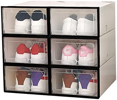 Anncus 6pcs дебела транспарентна флип кутија за чевли за чевли кутија пластична кутија за чевли за складирање кутија за складирање кутија за складирање кутија за чевли