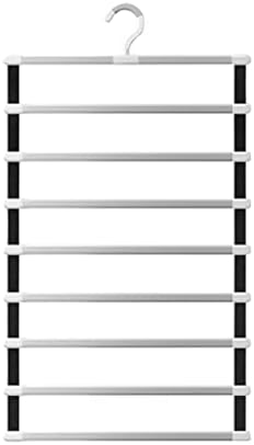 Закачалка за панталони за панталони 6/8 6/8 нивоа за панталони за складирање решетката за гардероба гардероба организатор за гардероба