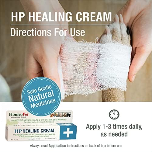 HomeOpet HP HP заздравувачки крем, природна поддршка за заздравување на рани од домашни миленици, 14 грама