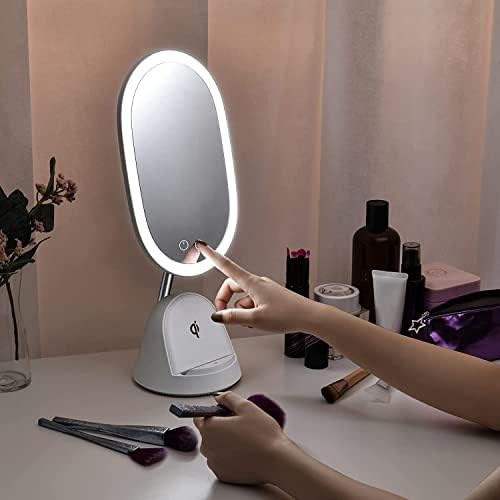 ВИЛИТ Суета Огледало со Светла, LED Осветлени Шминка Огледало Со Лупа 8.27 Инчен 72 Премиум LED Осветленост Затемнување Осветлување
