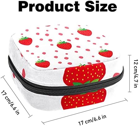 Период торби за училиште, санитарна торба за складирање на салфетки за женски влошки, мали и големи јагода дами менструална чаша торбичка