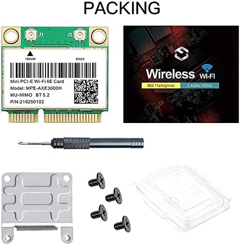 WiFi 6E Half Mini PCI-E WiFi мрежна картичка 802.11AX AC MPE-AXE3000H 2.4GHz 5GHz 6GHz 5400Mbps Безжична картичка BT5.2 Mu-Mimo Mini PCIE Wi-Fi