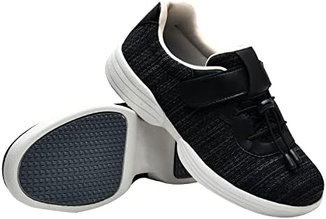 JBTNBX Womenенски дополнителни широки ширина дијабетични чевли со лесен прилагодлив затвор едем обични патики за одење за едем