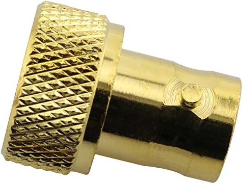 Делсток 2 парчиња Bnc Femaleенски приклучок до SMA машки приклучок конектор за злато-позлатен директен адаптер за коаксијален конвертор RF Coax