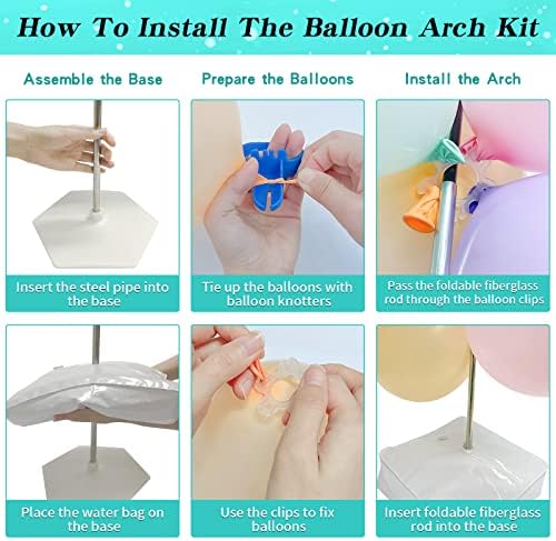 Комплет за лакови на балон со балон со базен со балон со балон со вода за полнење со вода, штанд за маса, клипови со балон, пумпа за балон