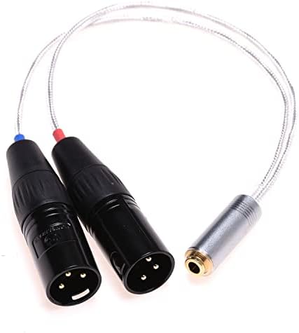 Gagacocc 4,4 mm XLR кабел 2x 3 пин XLR до 4,4 mm Femaleенски балансиран аудио адаптер за Sony NW-WM1Z 1A MDR-Z1R TA-ZH1ES PHA-2