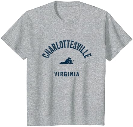 Шарлотсвил Вирџинија VA Гроздобер 70-тина спортска морнарица маица за печатење