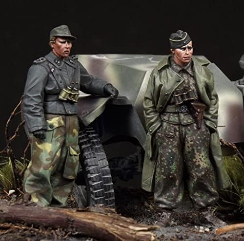 Goodmoel 1/35 WWII оклопни извидници во војник од смоки од смола, комплет за модели / необработени и необоени минијатурни комплети