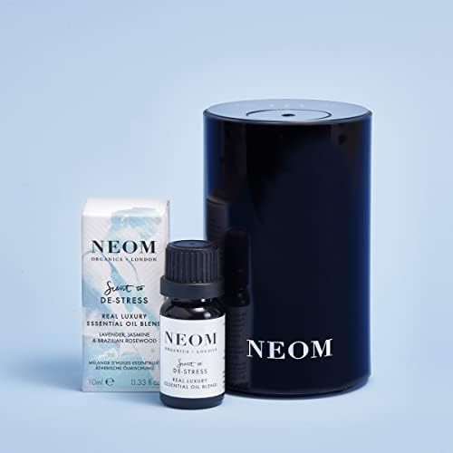 Neom- преносна благосостојба POD мини масло дифузер црно и реално луксузно есенцијално масло мешавина од 10 ml…