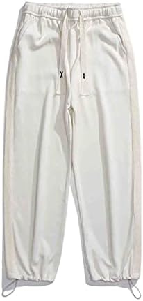 Менс салон панталони Обични баги панталони Машка облека Топла панталони за високи мажи патеки со цврсти панталони за влечење