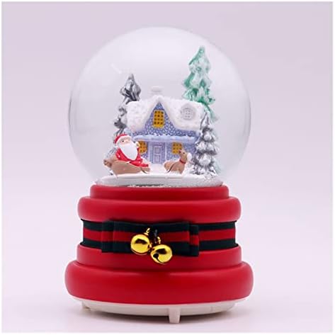 Божиќни снежни глобуси музички кутии Декорации Дедо Мраз кристална топка за деца Фенер паѓа снежна музика