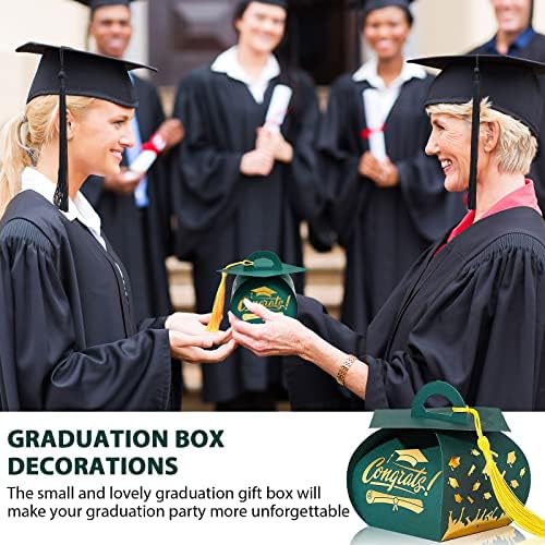 30 Парчиња Капа За Дипломирање Кутија За Подароци Забава За Дипломирање Фаворизира Кутија За Бонбони За Дипломирање Кутија За Лекување