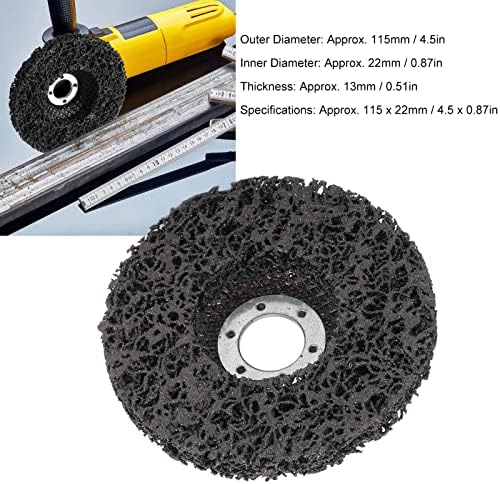 4,5 инчи 115мм црна дијамантска полиција за отстранување на диск за не'рѓосувачки челик