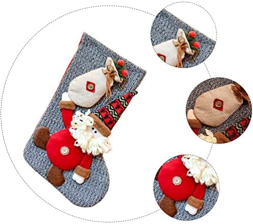 1 ЕЕЗ Божиќна Чорап Торба За Подароци Божиќно Порибување Торбичка За Пакување Подароци Декорација Божиќни Украси