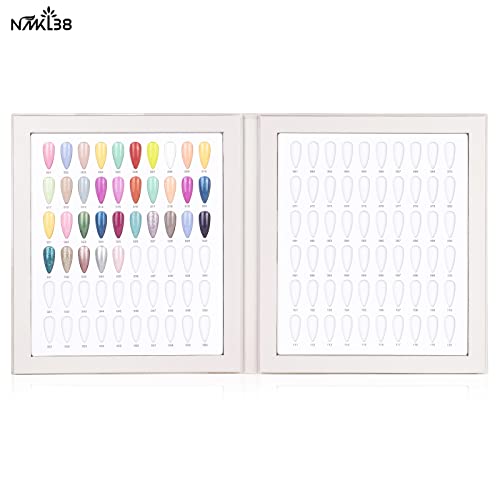 NMKL38 120 Chart Chart Chart Chart Display Book Nail UV Gel Polish Priame Design Board со 240 совети за нокти нема потреба лепак