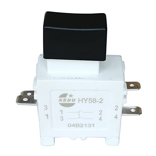 HY58-2 16A/19A 250V/125v 4pins Исклучен Електричен Алат Прекинувач За Активирање На Копчето Со Функција На Сопирачката, 2-Пакет