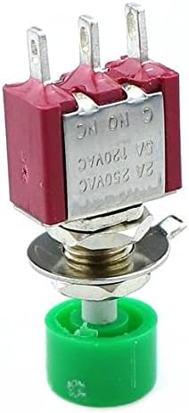 SVAPO 1PCS AC 2A/250V 5A/120V 3 PIN SPDT Моментно копче на копчето PushButton 1 No 1 NC