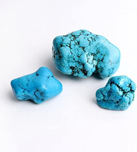 Seewudee AG216 1PC Blue Howlite Tumbled обоен камен карпа полиран заздравувачки скапоцени камења минерални примероци за подароци