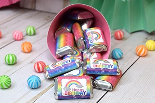 Виножито искра со тематска забава за роденденска забава Мини чоколади за бонбони на налепници за девојчиња, 45 1,4 x 2,6 завиткани околу етикетите со амандаксија, одлич