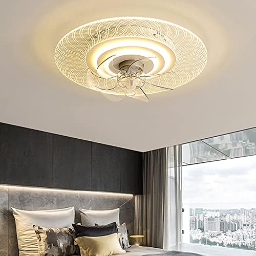 Yvamnad паметен тавански вентилатор LED LED лустер со електричен вентилатор мулти-функција прилагодлив тавански вентилатор модерно светло луксузно осветлување таванск