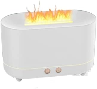 MFCHY 3D пламен овлажнител за ноќно светло симулација на пламен есенцијален дифузер за масло за декорација на ароматерапија во