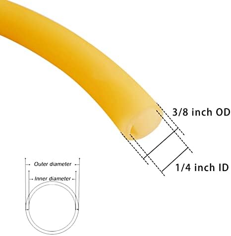 Joytube природно латекс гума цевки, 1/4 ID X 3/8 OD 3,3 стапки хируршки цевки за домашна болница лабораторија Speargun Band Slingshot Catapult црево цевка