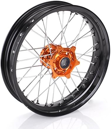 ANUESN Портокал MX 17 &засилувач; 17 Комплетна Центар Тркала Сет Одговара KTM SX ЕКС SXF 125-530 03-14