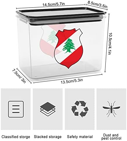 Грб На Либан Контејнер За Складирање Храна Пластични Проѕирни Кутии За Складирање Со Капак За Заптивка