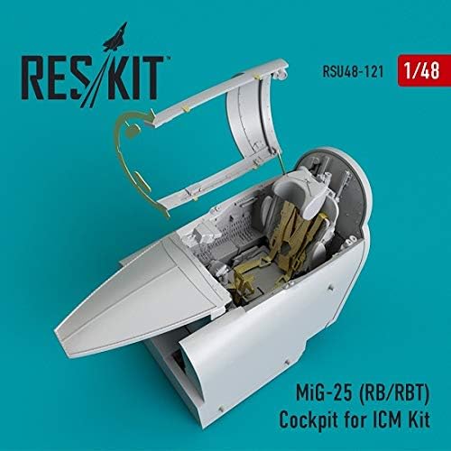 Reskit RSU48-0121-1/48 MIG-25 кокпит за пластичен модел на скала за комплет ICM