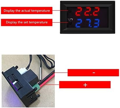 Контролер на температура со сонда, DC12/24V XD-2048 Дигитален LED микрокомпјутер термостат Термостат прекинувач Контролер на