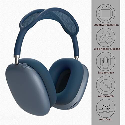 Geekria Silicone Earpad ги опфаќа компатибилни со AirPod Max, заштитникот на Earpad/капаците на слушалките/капаците на ушите на ушите/капаците