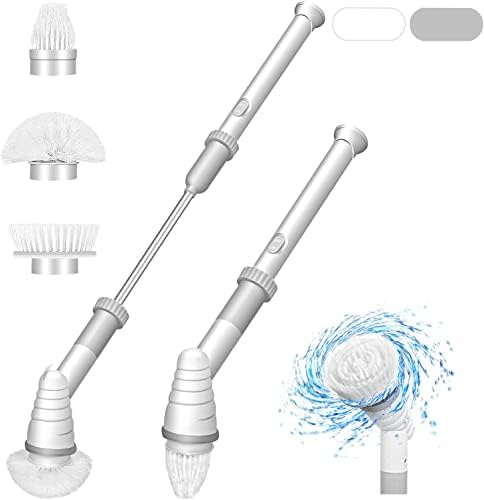 Електричен Чистач За Вртење За Бања, Четка За Чистење Чистач, Чистач За Туширање Со Долга Рачка, Четка За Чистење На Када, Под, Тркало За