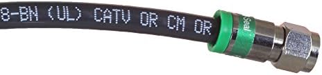 Сини фармерки кабел RG -6 CATV коаксијален кабел, 50 стапки, црно - собрано во САД